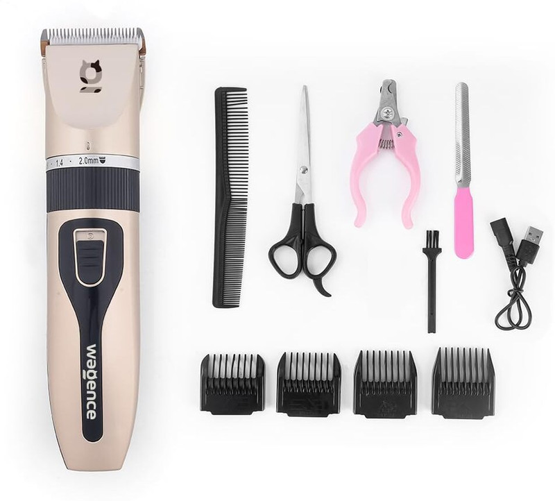 Godworks Pet Trimmer Dogs, Cats & Animal Grooming cutter Machine Wireless Rechargeable Silver Pet Hair Trimmer
