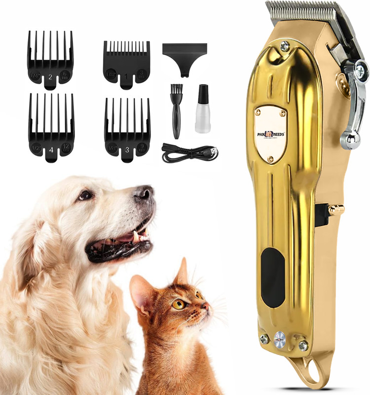 Make Ur Wish Professional Blade Dog Hair Clipper Pet Trimmer Puppy Grooming Machine With LED Gold Pet Hair Trimmer