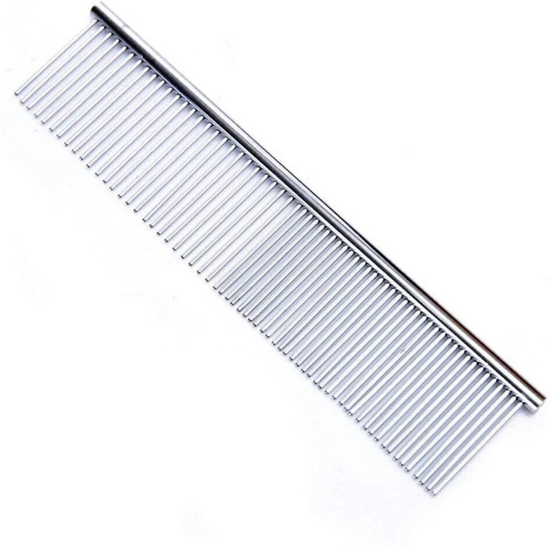 YMS Pet Steel Comb with Rounded Ends Stainless Steel Steel Pet Hair Trimmer