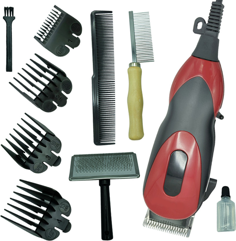 SEEGATE Professional Electric corded high quality adjustable grooming dog & pet trimmer Red, Black Pet Hair Trimmer