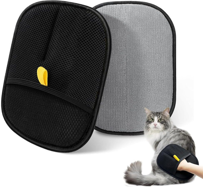 BRENTERPRSE Cat & Dog Hair Remover for Couch, Furniture, Carpet, Curtain, Upgraded gloves Grooming Gloves for Dog, Cat, Hamster, Horse, Rabbit(Multicolor, Medium)