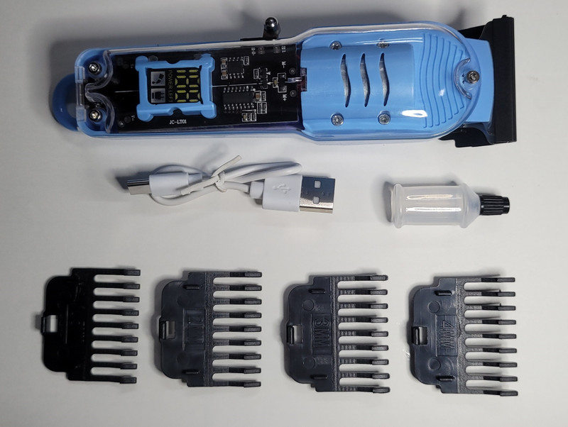 YMS Professional Automatic Rechargeable Pet Hair Trimmer for Dogs And Cat C-PIN Blue Pet Hair Trimmer