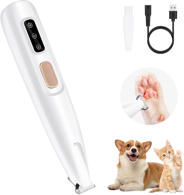KIZJORYA Pet Hair Trimmer Paw Cutter Low Noise Dog Clipper Rechargeable Tool Multicolor Pet Hair Trimmer