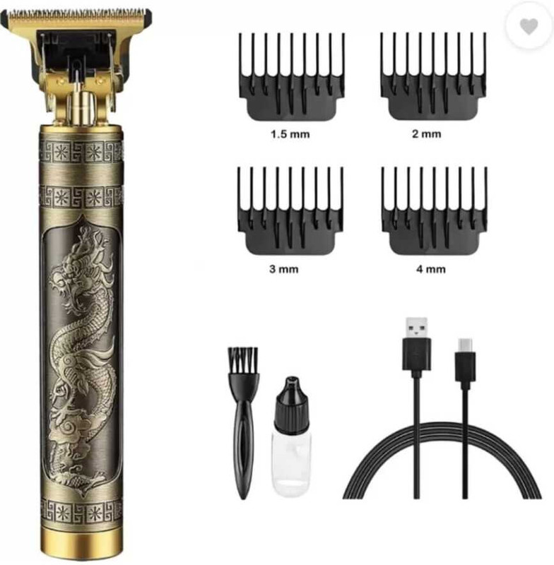 Xyntac Professional Golden t99 Trimmer Haircut Grooming Kit Metal Body Rechargeable Yellow Pet Hair Trimmer