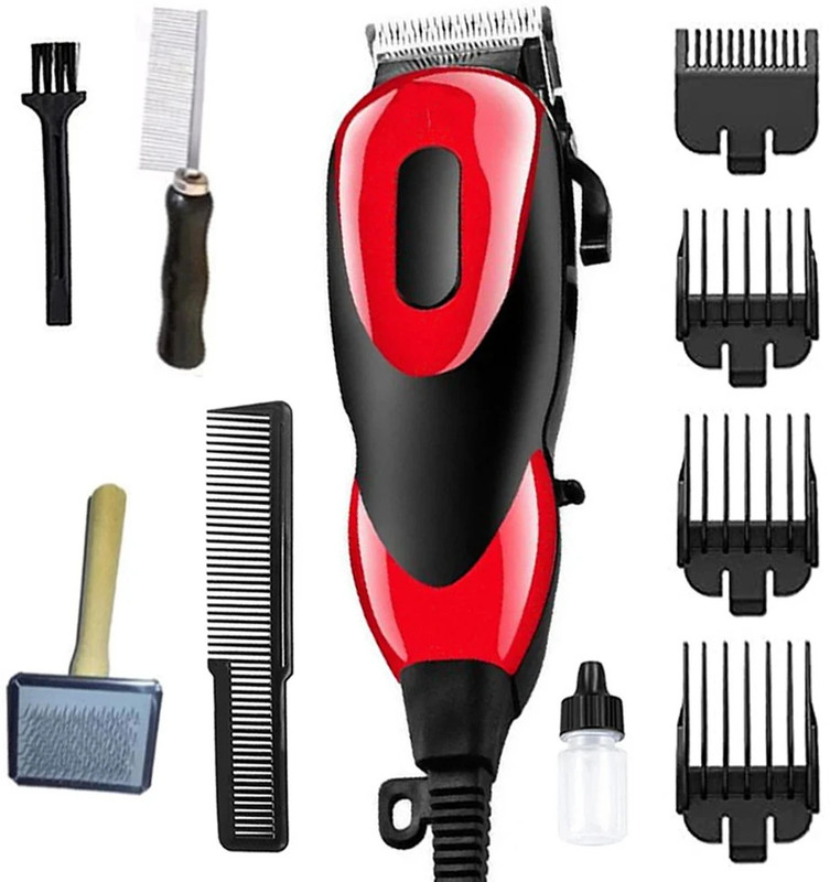 SEEGATE Professional Most Powerful Wired Electric dog hair clipper pet trimmer Red, Black Pet Hair Trimmer