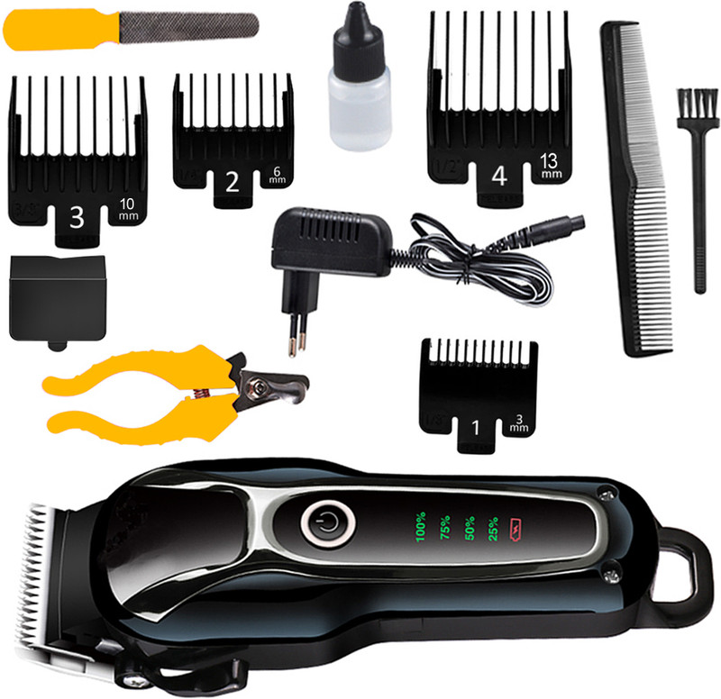 WILCOON Professional Length Adjustable LED Display Pet Trimmer for Dog, Cat Full Kit Pet Multicolor Pet Hair Trimmer