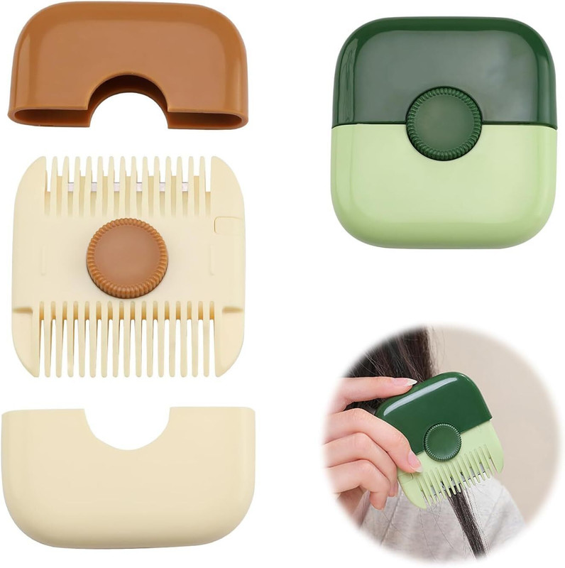 SMB ENTERPRISES 2 in 1 Portable Hair Trimmer Comb Green Pet Hair Trimmer