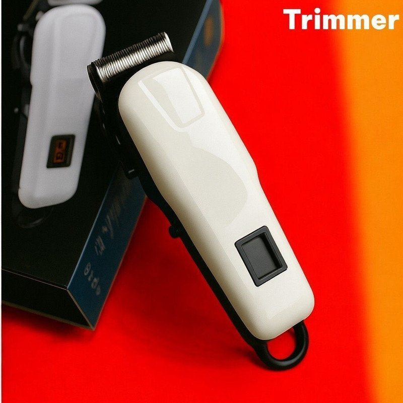 Krishn X458 Skin-Friendly Beard & Hair Trimmer | Precision Cutting For pets F-1857 White Pet Hair Trimmer