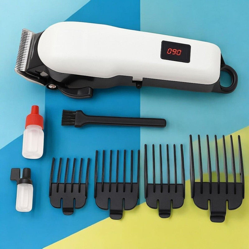 Krishn X325 Cordless Beard Trimmer for Men | 90-Minute Runtime For pets F-2539 White Pet Hair Trimmer
