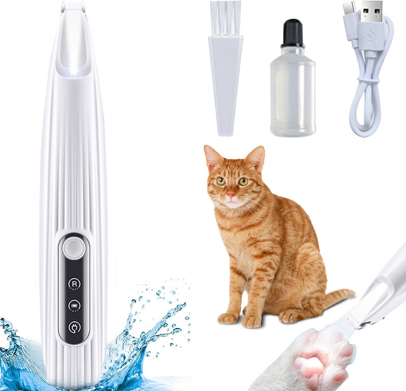 maycreate Professional Pet Clippers for Dog and Cat Grooming Grey Pet Hair Trimmer