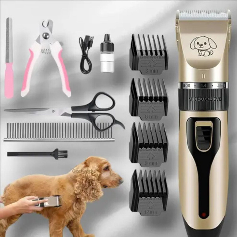 SMARTHUBSTORE Pet Trimmer Dogs, Cats & Animal Grooming cutter Machine Wireless Rechargeable5 Black, Gold Pet Hair Trimmer