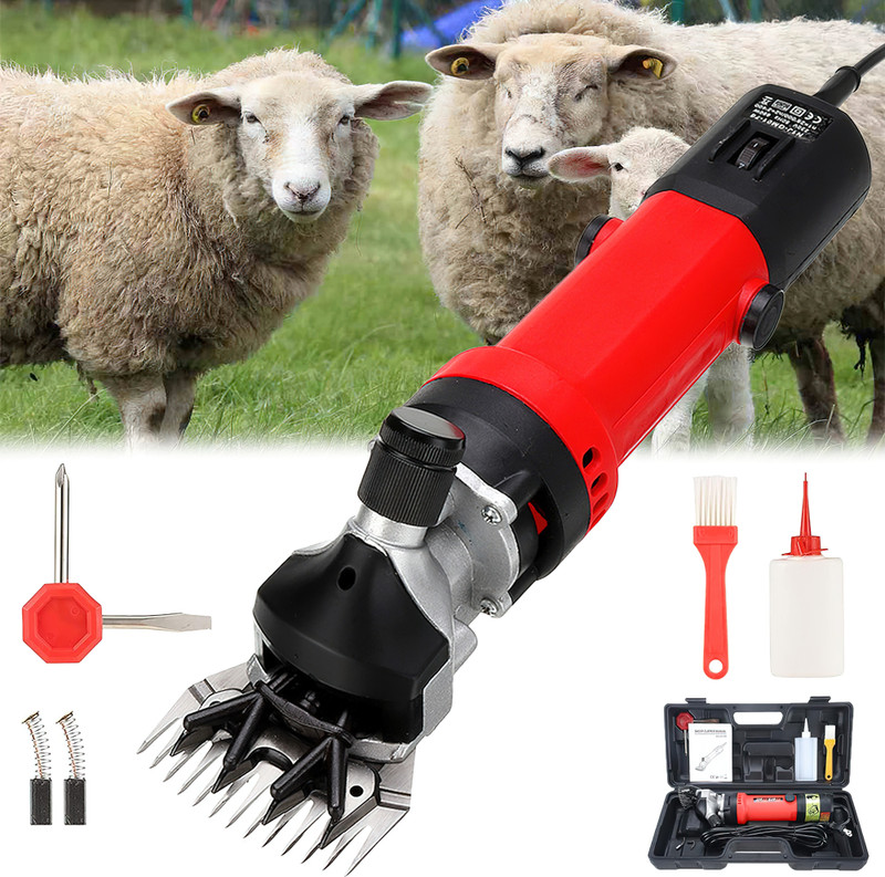Wiska Electric 6 Speed Sheep Hair Cutting Machine For Animal Pet Clipper Sheep Trimmer Black, Red Pet Hair Trimmer