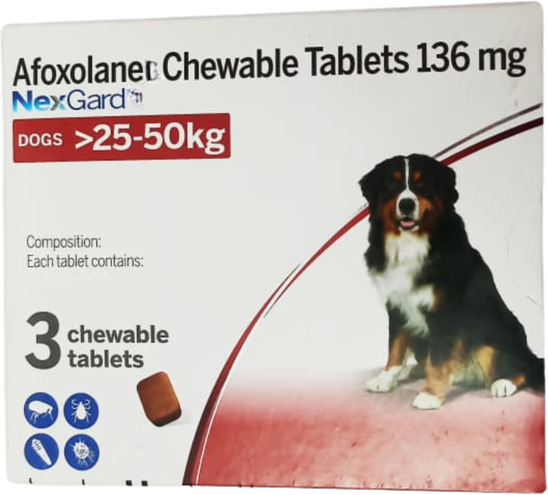 I & H TRADERS I&H Traders Nexgard 25-50 Kg 1 Tablet for Ticks Pet Health Supplements(136 mg)