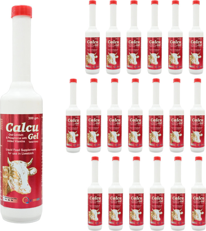 vet cure quick CALCU GEL-Veterinary Oral Calcium Gel for Cattle, Buffalo & Livestock Pet Health Supplements(20 Pieces)
