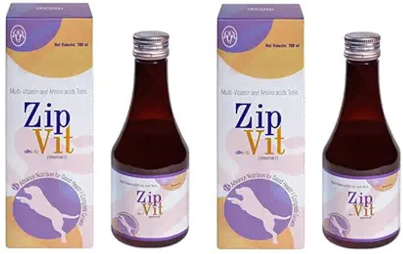 INTAS ZIPVIT Vitamin D3 Capsules | Strong Bones & Immune System Support Pet Health Supplements(400 ml)