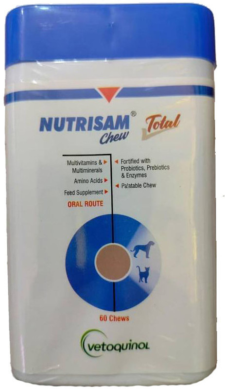 Vetoquinol Nutrisam Total Chew 60 tab Pet Health Supplements(60 mg)