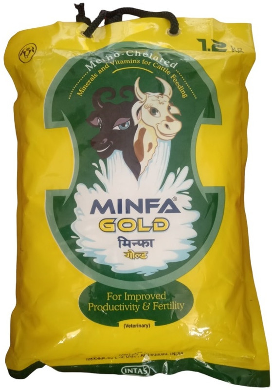 ADILAID MINFA GOLD Metho Chelated Mineral & Vitamins for Cattle,Calf,Goat,Sheep,Horse Pet Health Supplements(1.2 kg)