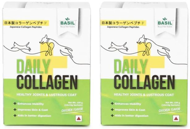 BASIL Daily Collagen 15x10gm_2pcs Pet Health Supplements(150 g)