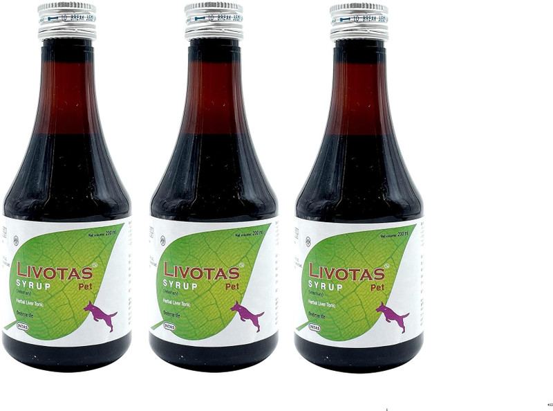INTAS LIVOTAS Pet Liver Supplement | Boosts Appetite & Energy for All Breeds | Pack of 3 Pet Health Supplements(200 ml)