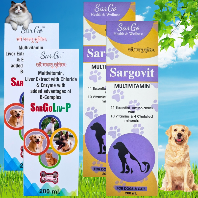 FUR FRIENDLY ME/SG-P-Liv2-MVit2-4 Pet Health Supplements(800 ml)