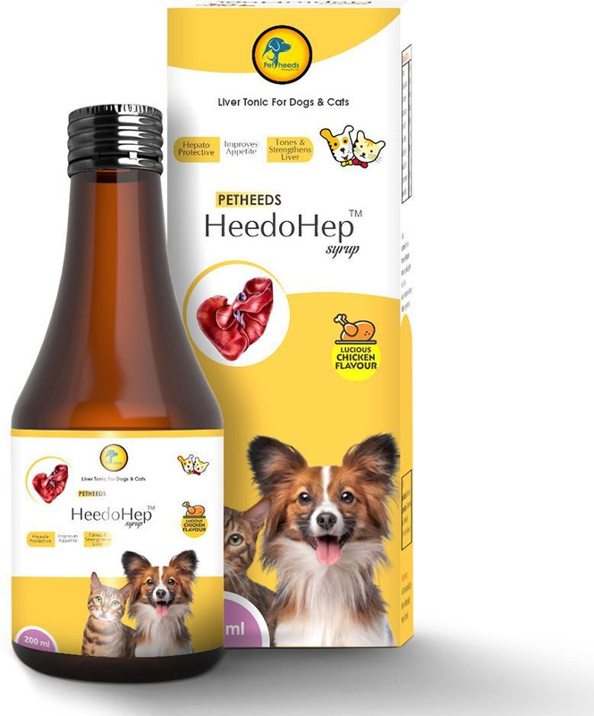 PETHEEDS HeedoHep Liver Tonic with Lucious Chicken Flavor for Cat and Dogs Pet Health Supplements(200 ml)