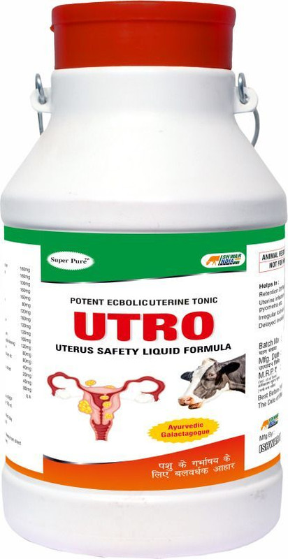 Super Pure Utro Uterine Tonic & Post-Calving Supplement for Cows, Buffaloes, Goats Pet Health Supplements(5 L)
