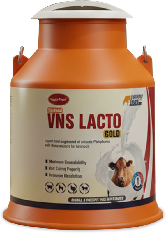 Super Pure VNS LACTO GOLD Liquid Calcium for Cattle & Buffalo | Boosts Milk Yield Pet Health Supplements(5 L)