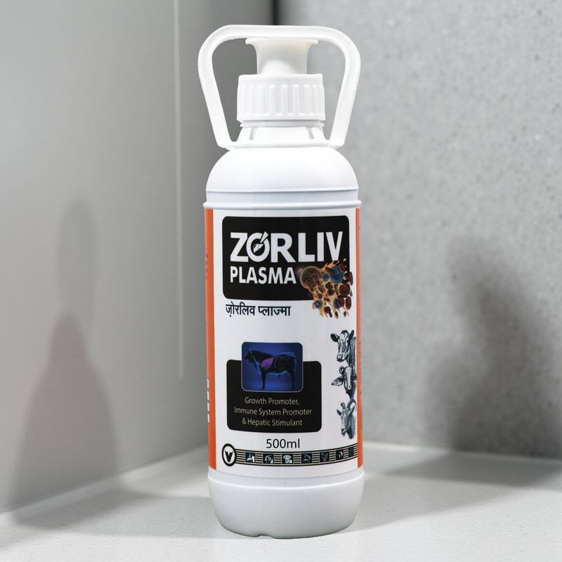 Zorliv Liquid Feed Supplement | Supports Liver and Blood Plasma Health in All Cattle Pet Health Supplements(500 ml)
