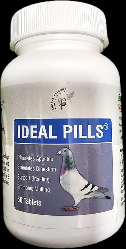 bhopal pigeons Pills Herbal Supplement for Healthy Growth Digestion and Molting Pet Health Supplements(50 Pieces)