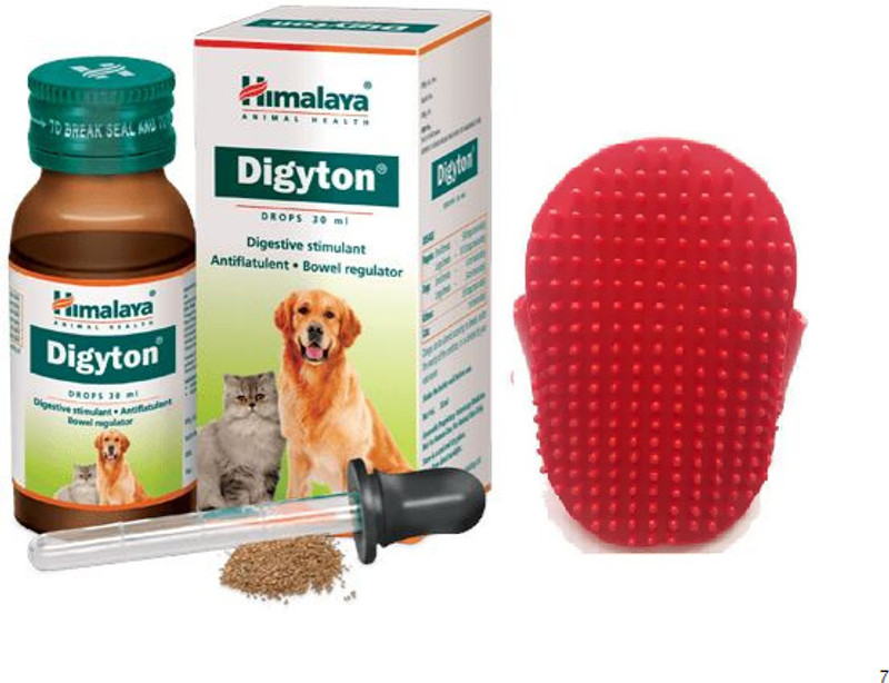 Himalaya Herbals Digiton Drop for Dogs Digestive Tonic Improves Appetite 30ml with Glove Pet Health Supplements(30 ml)