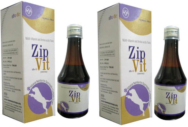 INTAS ZIPVIT Biotin Tablets | Promotes Hair Growth, Skin & Nail Health Pet Health Supplements(400 ml)