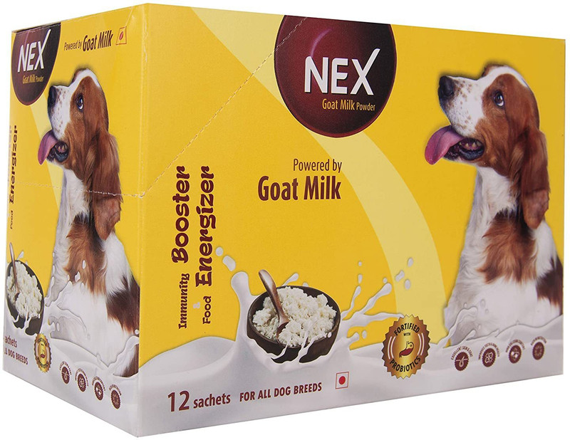 Medfly NEX-Dog Supplement- Pack of 12 Sachets Contain Goat Milk+MultiVitamins+Colostrum Pet Health Supplements(170 g)