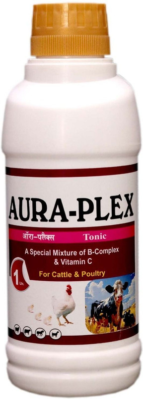 Aurous A Special Mixture of B-complex & Vitamin C For Cattle & Poultry- 1 L Pet Health Supplements(1000 ml)