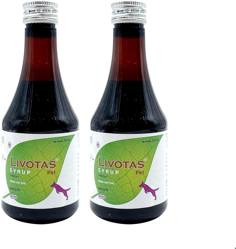 INTAS LIVOTAS Pet Liver Care Tonic | Enhances Digestion & Immunity (200ml) Pack of 2 Pet Health Supplements(200 ml)