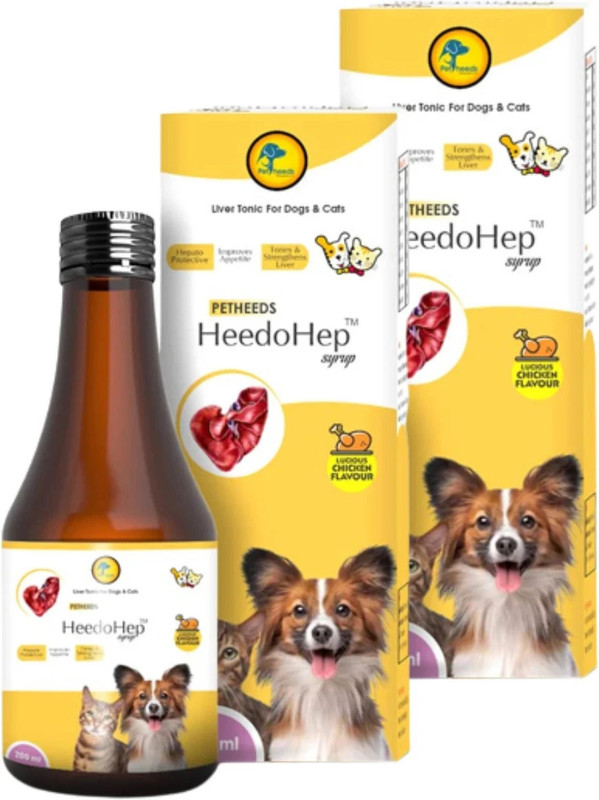 PETHEEDS HeedoHep Liver Tonic with Lucious Chicken Flavor for Cat and Dogs Pet Health Supplements(200 ml)