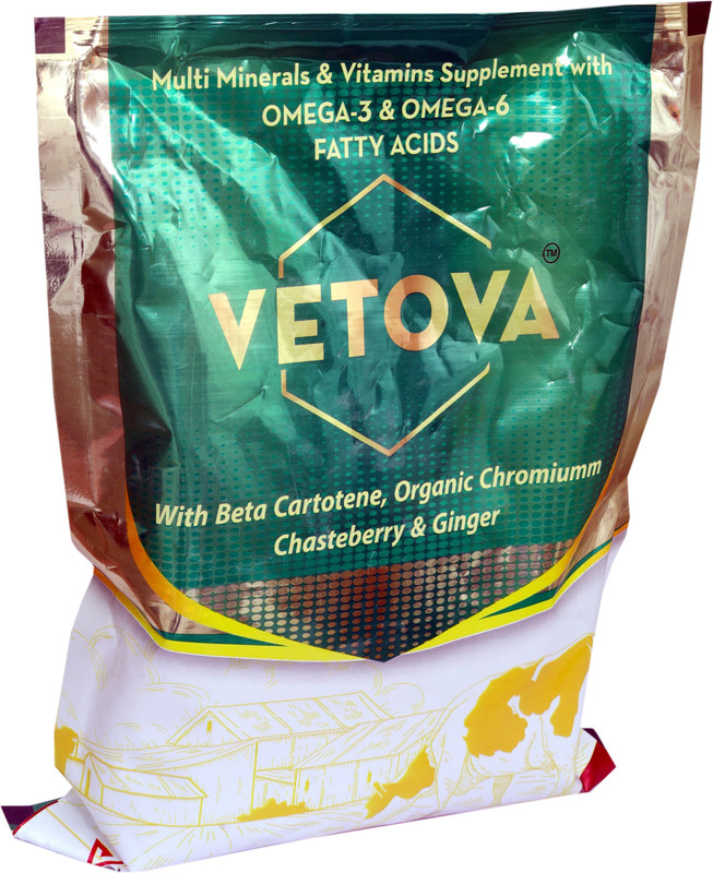 VETANI NUTRITIONS Vetova Multi Mineral Vitamin Feed Supplement Powder for Cow Buffalo Cattle Pet Health Supplements(1.25 kg)