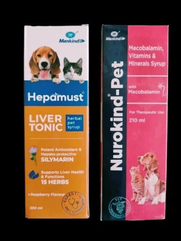 MANKIND Hepamust Syrup for Dog & Cat 200ml Pet Health Supplements(200 ml)