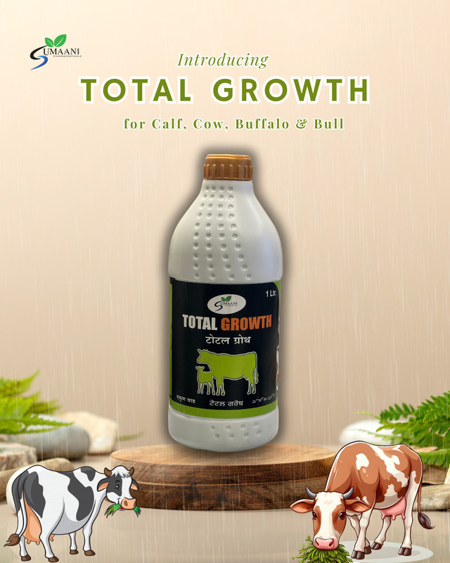 total growth LIQUID Supplement, 1 LITRE For Cow, Calf, Heifer, Buffalo Pet Health Supplements(1 L)