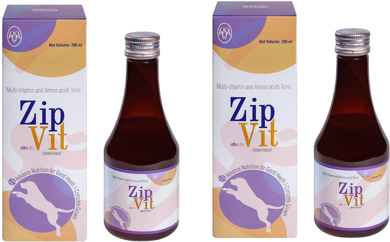 INTAS ZIPVIT Vitamin B Complex | Energy, Metabolism & Nerve Health Pet Health Supplements(400 ml)