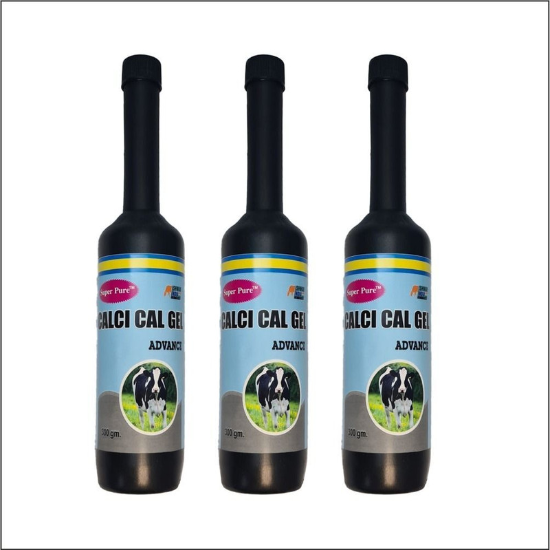 Super Pure CALCI Cal Gel Advance | Advanced Calcium Gel for Cows, Buffaloes, Goats & Sheep Pet Health Supplements(3 Pieces)