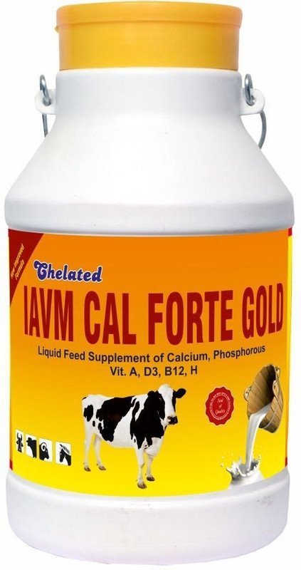 Super Pure IAVM Calforte Gold Liquid Calcium Supplement for Cattle, Buffalo, Goat & Sheep Pet Health Supplements(5 L)