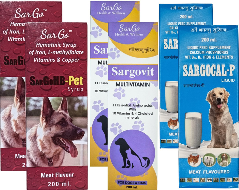 SARGO SG-P-HB2-Mvit2-CAL2-6 Pet Health Supplements(1200 ml)