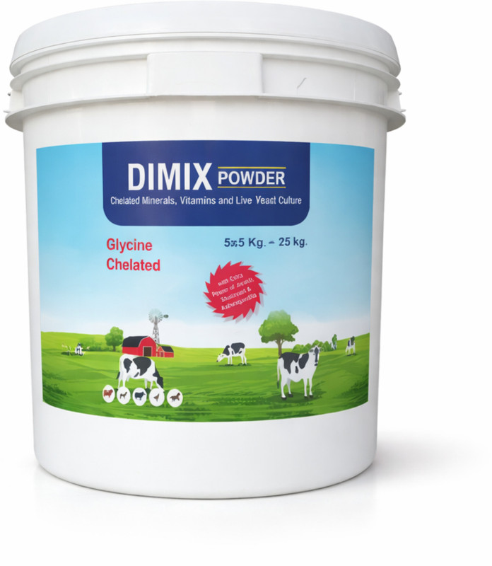 Deeligent Biotech Dimix Mineral Mixture Powder Bucket Pack | Essential Minerals for Buffalo Pet Health Supplements(20 L)