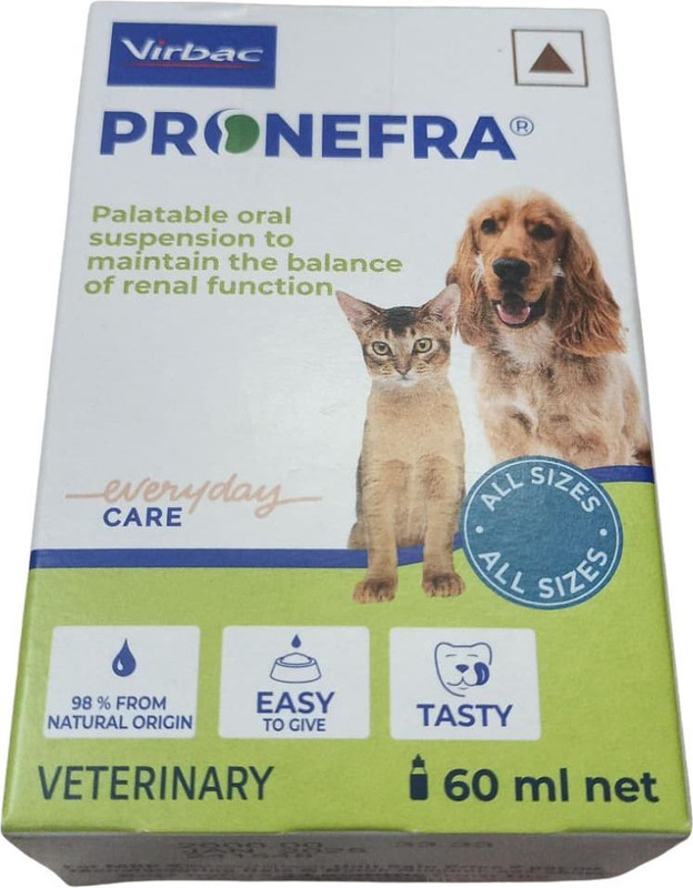 Virbac Vir bac Pronefra 60 ml Kidney Support for Dog and Cat Pet Health Supplements(60 ml)