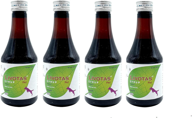 INTAS LIVOTAS Veterinary Tonic for Pets Liver Strengthening & Digestive Aid (200ml) Pack of 2 Pet Health Supplements(200 ml)