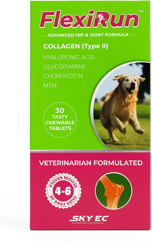 skyec Flexirun Advanced Hip & Joint Formula for Dogs Pet Health Supplements(30 Pieces)