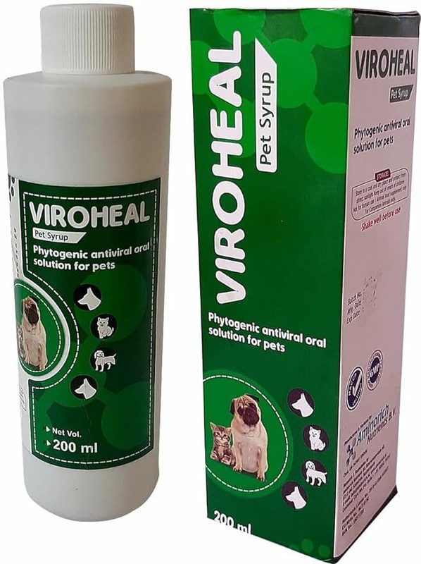 Aminorich VIROHEAL Pet Syrup Healthy Immune System, Growth & Developments for Dogs & Cats Pet Health Supplements(200 ml)