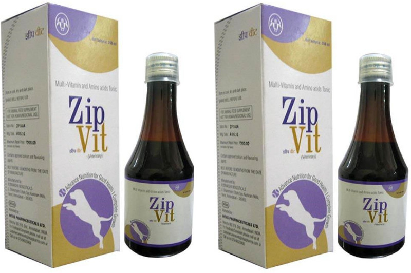 INTAS ZIPVIT Calcium Magnesium Zinc | For Strong Bones & Muscles Pet Health Supplements(400 ml)