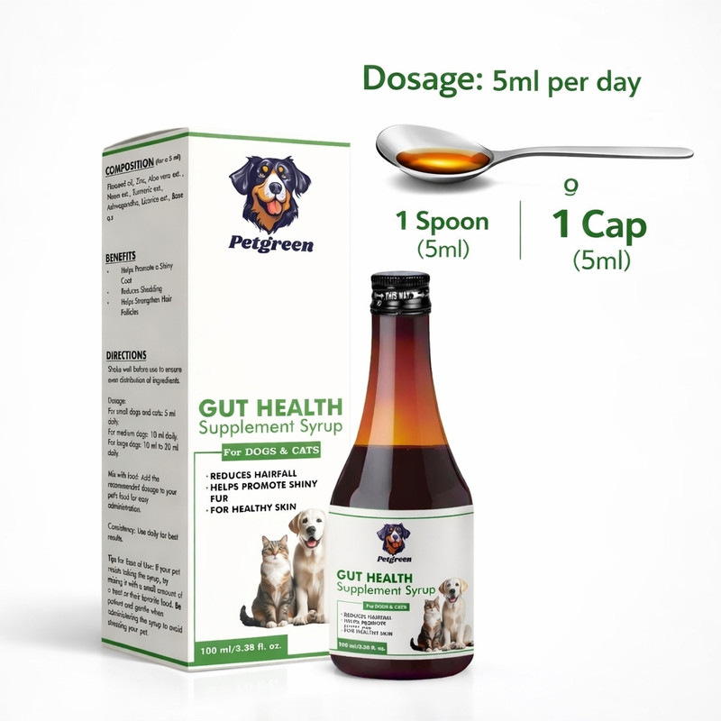 PETGREEN Probiotic Gutt Supplements Syrup 100ml Pet Health Supplements(100 ml)