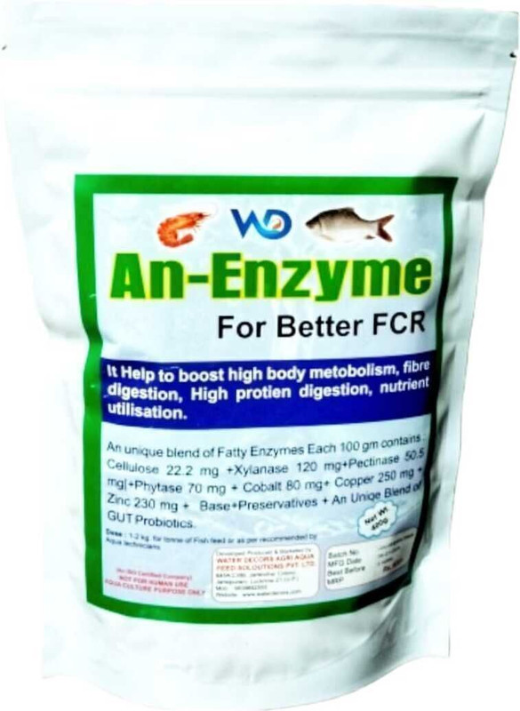 Pond Master An-Enzyme High Metabolism Fish Feed for better FCR & Nutrient Utilisation Pet Health Supplements(400 g)